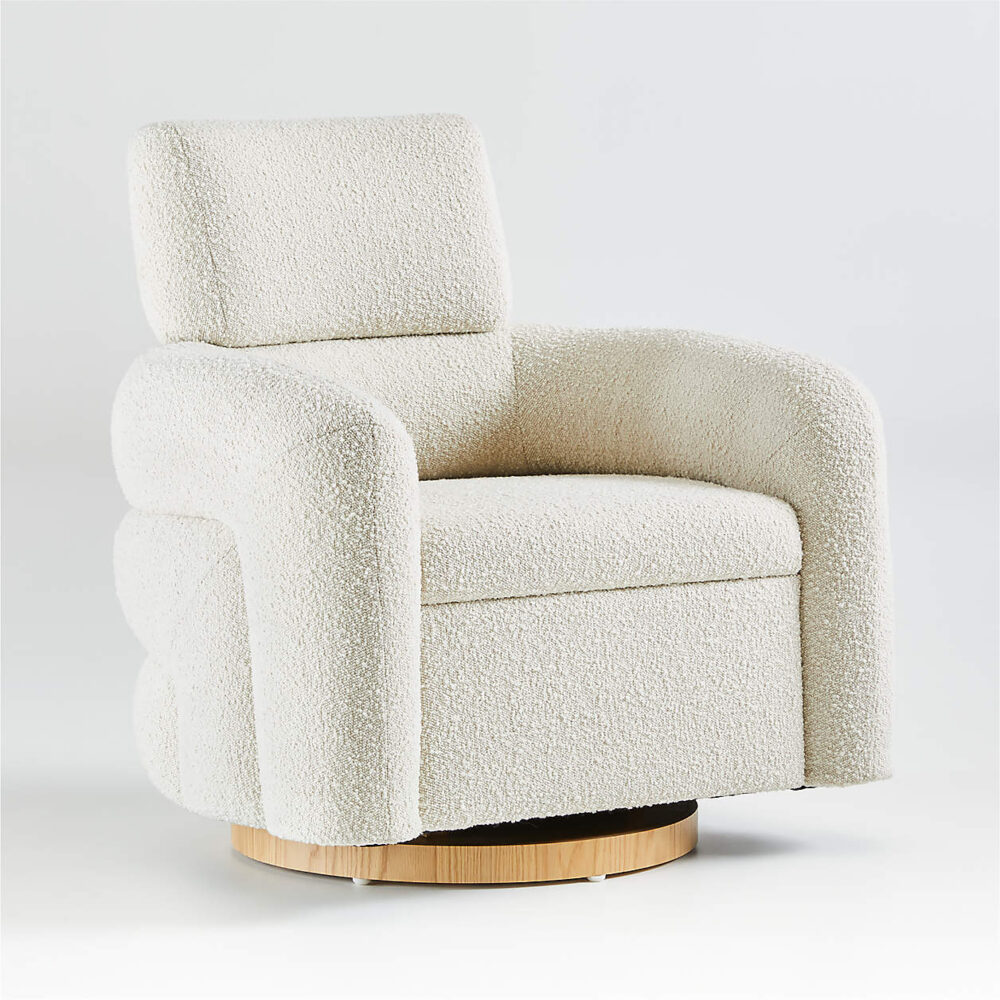 Snoozer Cream Boucle Nursery Swivel - Görsel 2